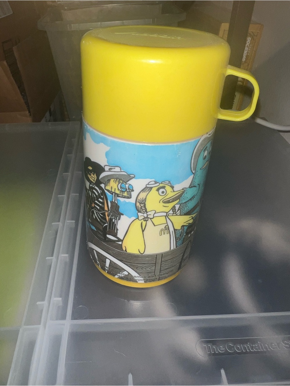 Vintage thermos McDonald’s Yellow Cartoon-Print Insulated Travel Mug